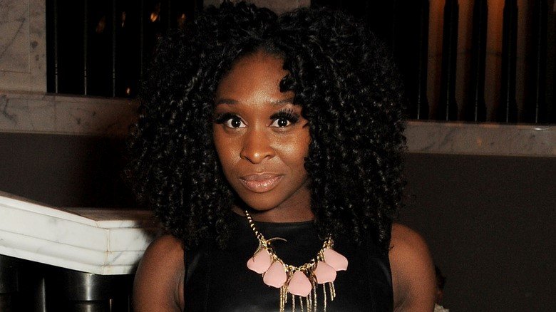 Cynthia Erivo with curly short hair